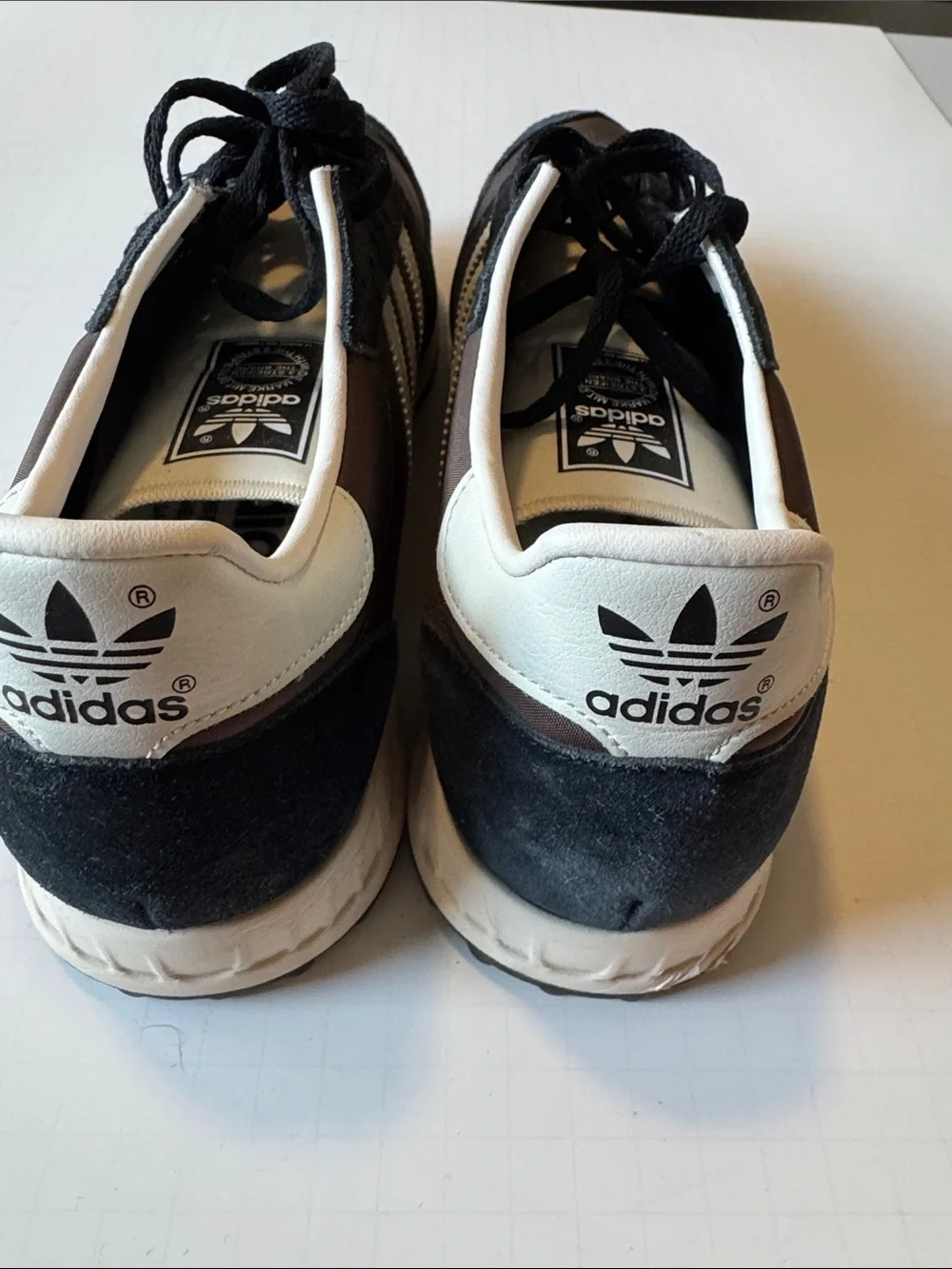 adidas Men’s Brown, Black & White Retro Runner Sneakers